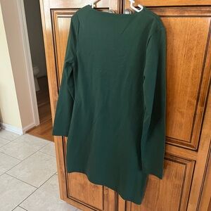 Kate Spade Green Sheath Dress Long Sleeve Bateau Neckline